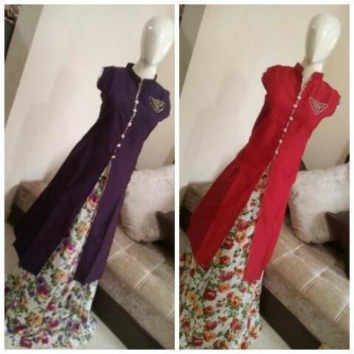 Party wear Kurti With Skirt Pair  by Om Sai Creation