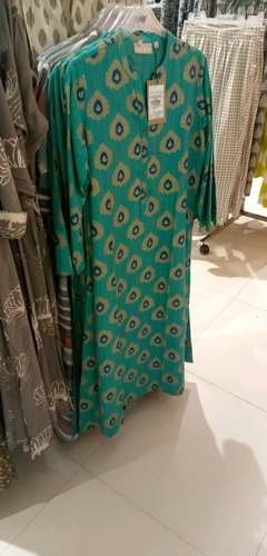 Printed Casual wear Straight Kurti by Om Sai Creation