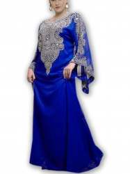 Beautiful Blue Dubai Special Kaftan Dress-Farasha