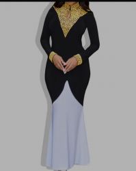 Black and White Body con African Party Wear Dress