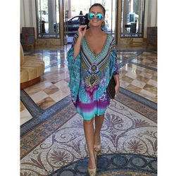 Ladies Beach Print Kaftan