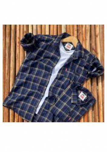 Men's  Checks Blue Shirt