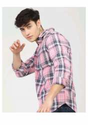 Men's Pink checks Shirt 