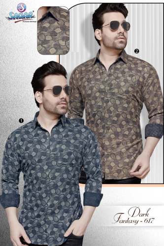 Poly satin men shirt