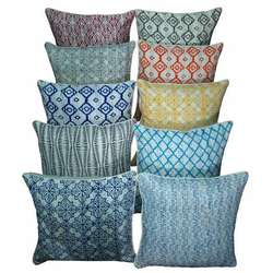 Hand Block Kantha Cushion Covers