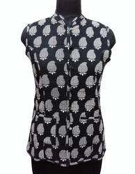 Indian Handmade Printed Cotton Women Jacket