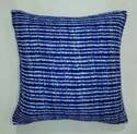 Indigo Blue Cotton Kantha Cushion Cover thumb 3