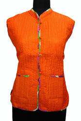 Ladies Printed Quilted Silk Jackets