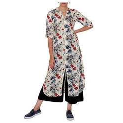 Floral Printed Rayon Kurti