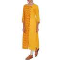 Printed Panelled Cotton Jacquard Kurti thumb 3