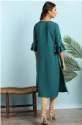 Green Round Neck Casual Wear Poly Crepe Kurta  thumb 3