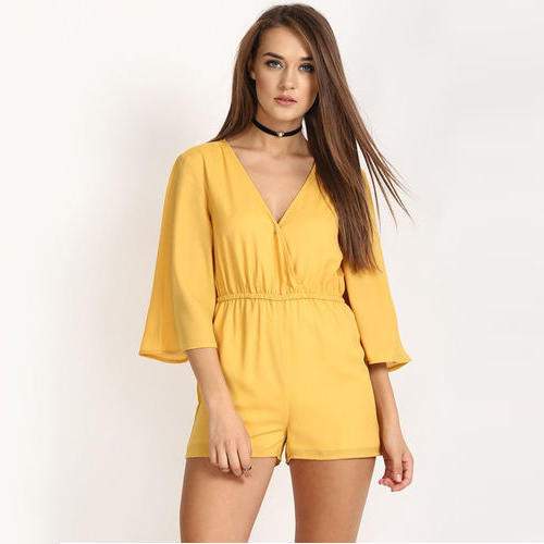 Ladies Yellow Playsuit