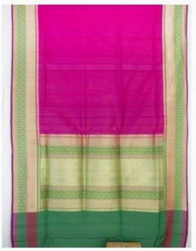 tussar plain saree by Ratanshi Kheraj Sarees Pvt Ltd