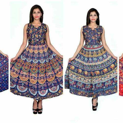 Jaipuri Frock style long kurti by Fashion Flowerz Store