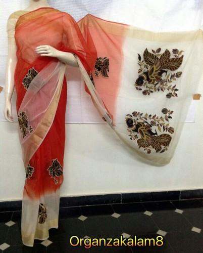 Pure Organza Kalamkari Saree