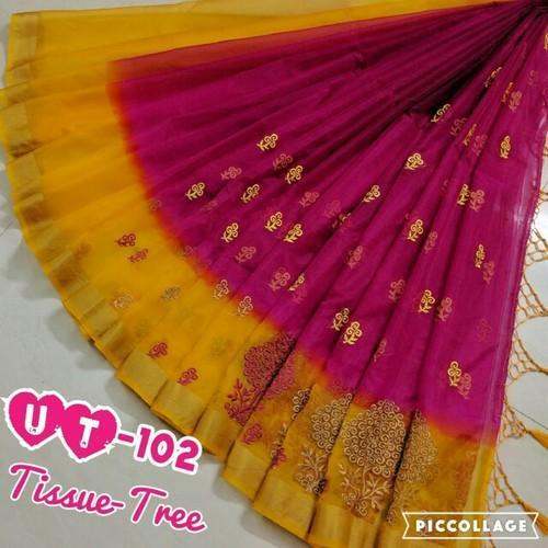 Semi organza cotton saree