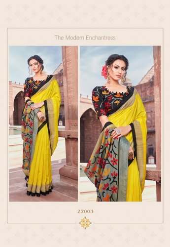 Casual  wear Traditional Linen Saree