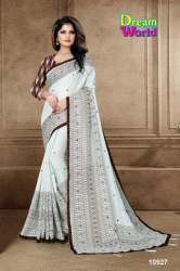 Classic Linen Jute printed Saree