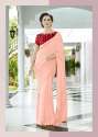 Formal wear Plain Linen Saree With printed blouse thumb 2