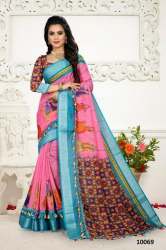 New Arrival Linen Digital Printed Saree