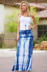 Cotton Tie Dye Long Skirt