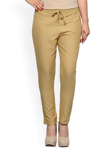 Womens Cotton Slim Fit Trousers