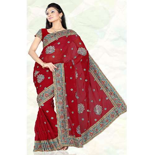 Designer Embroidered Georgette Saree by Abha Creation