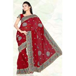 Designer Embroidered Georgette Saree