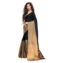 Exclusive Gold Print Cotton Saree