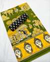 Kjs Kalamkari Print Pure Cotton Saree thumb 2