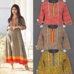 Cotton Slub Formal Wear Kurtis