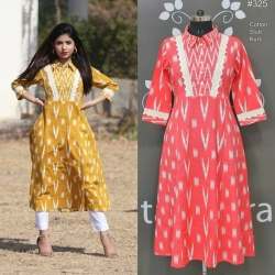Fancy Print Cotton Slub Kurtis