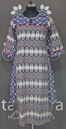 Ladies Regular Wear Cotton Printed Kurtis by Rankas