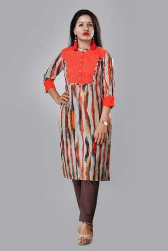 Straight Printed Kurtis by Rankas