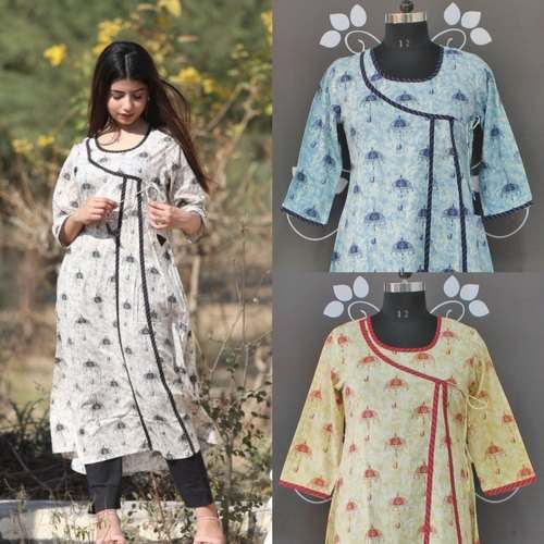 Women Fancy Print Cotton Kurtis by Rankas