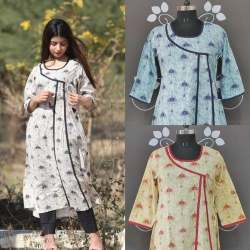 Women Fancy Print Cotton Kurtis