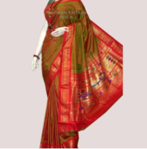 Designer Pallu Paithani Sarees by yeola paithani