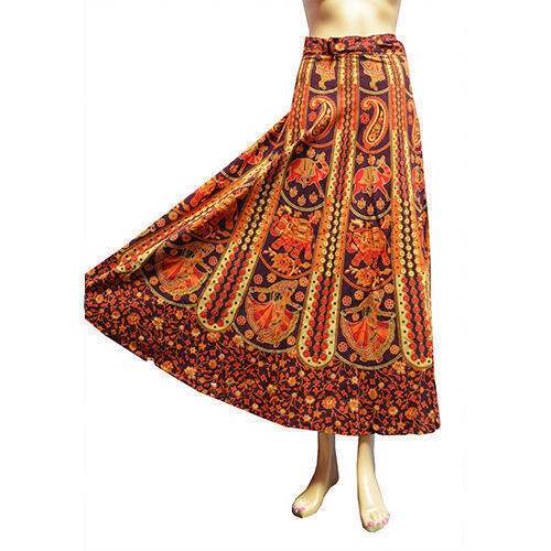 Printed long wrap Skirt  by Bonjour Export