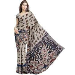Trendy Kalamkari printed silk saree