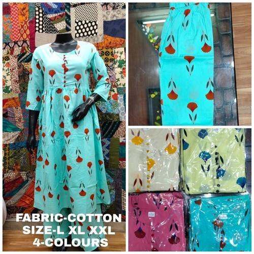 Cotton Kurti With Palzzo  by R K Creations