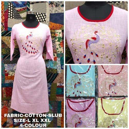 Cotton Slub Kurti by R K Creations