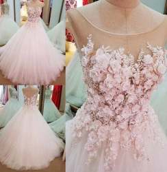 chiffon wedding gown