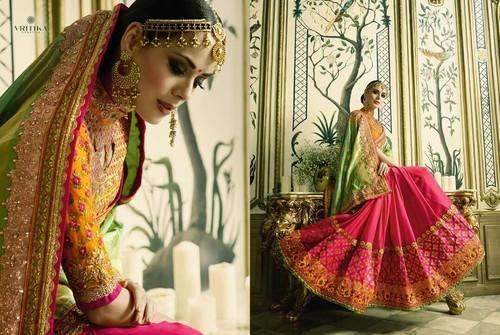 heavy work saree