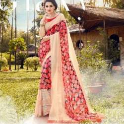 printed cotton saree