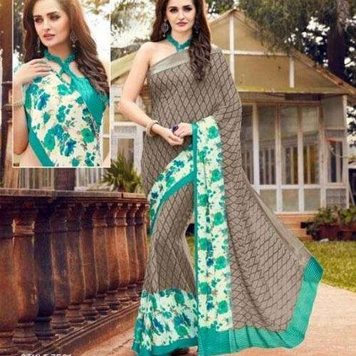 Silk printed saree