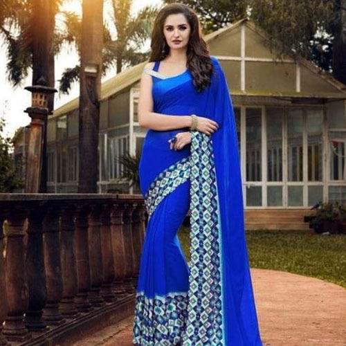 Stylish synthetic saree