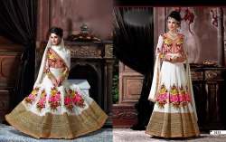 White zari work suit