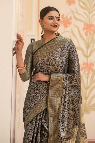 Fancy Wedding Wear Kanchipuram Silk Saree by Apparels From India