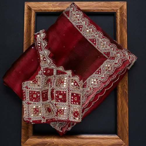 Resham Chanderi Silk Designer Saree by Apparels From India