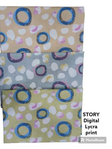 New Arrival Story Digital Print 40s poly lycra Shirting Fabric by Zenith Textiles